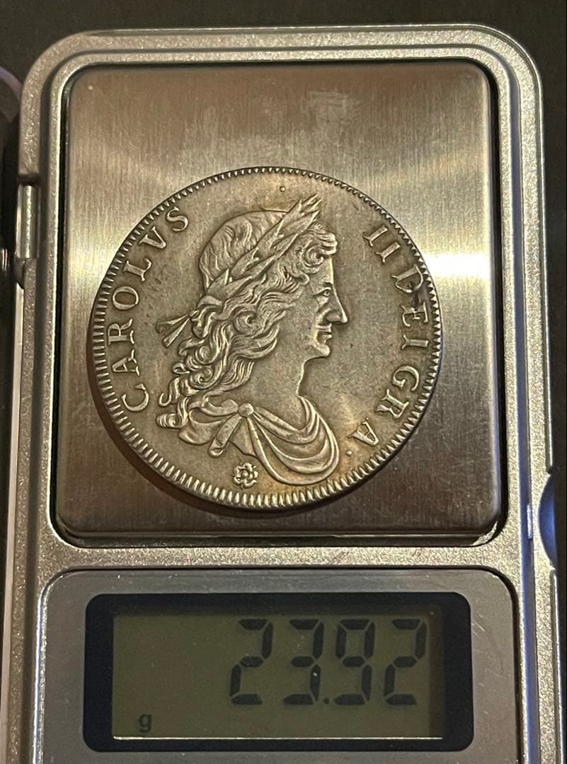 1662年 英国 アイルランド クラウン銀貨 チャールズ2世 - メルカリ