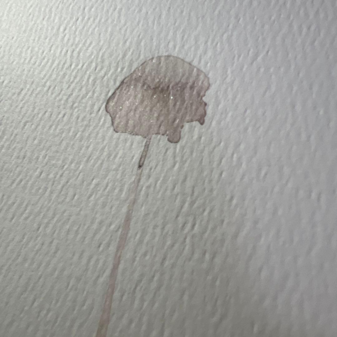 淡い1本きのこの水彩画(原画)