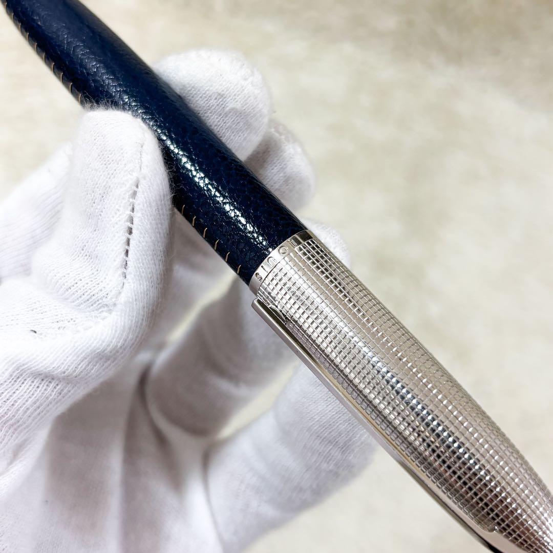 極美品】ルイヴィトン ボールペン ドックキュイール ネイビー ローラー