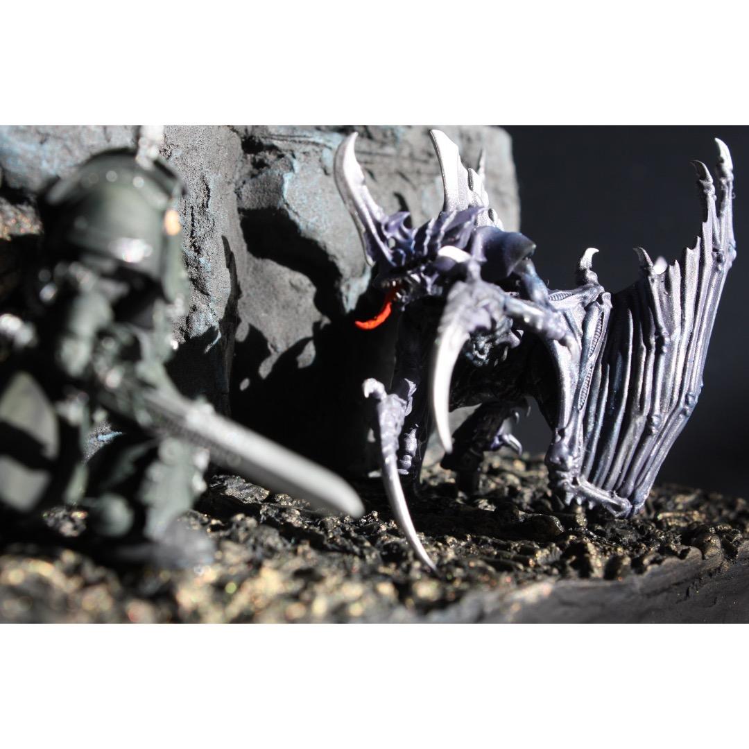 「地底での戦い」 フュギュア　人形　模型　ジオラマ ファンタジーミニチュア　怪物