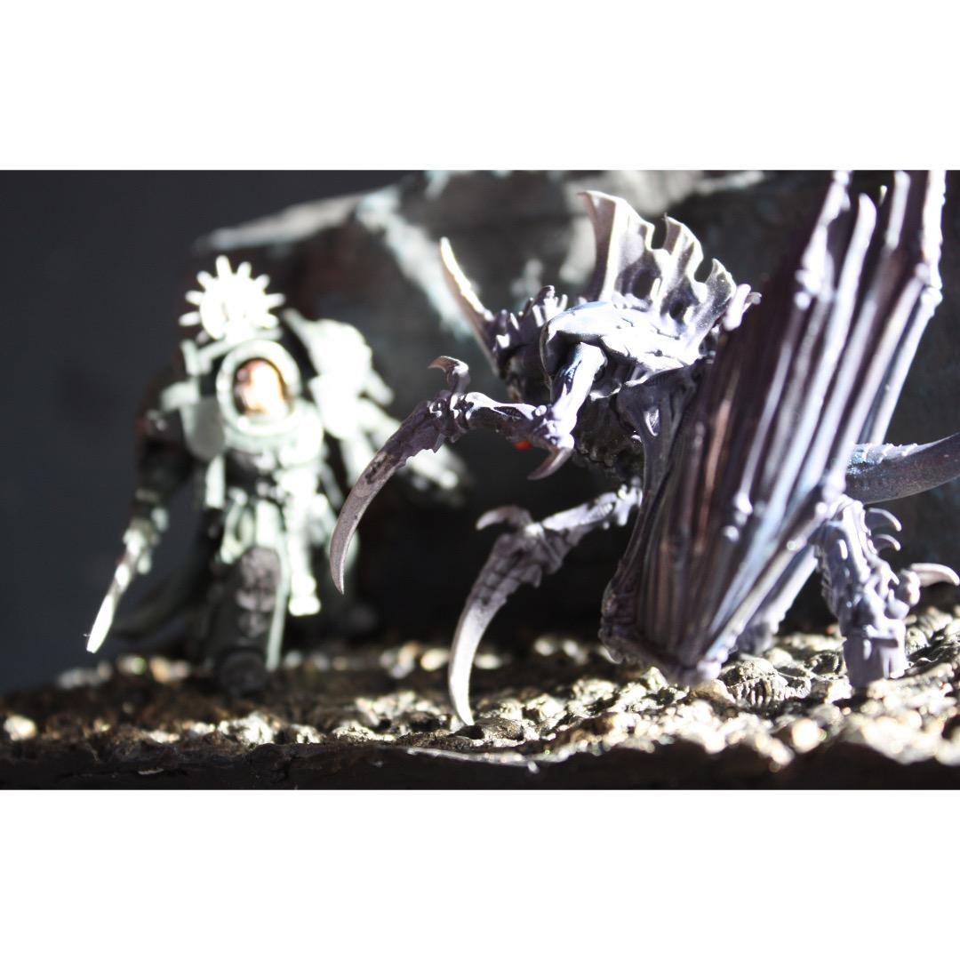「地底での戦い」 フュギュア　人形　模型　ジオラマ ファンタジーミニチュア　怪物