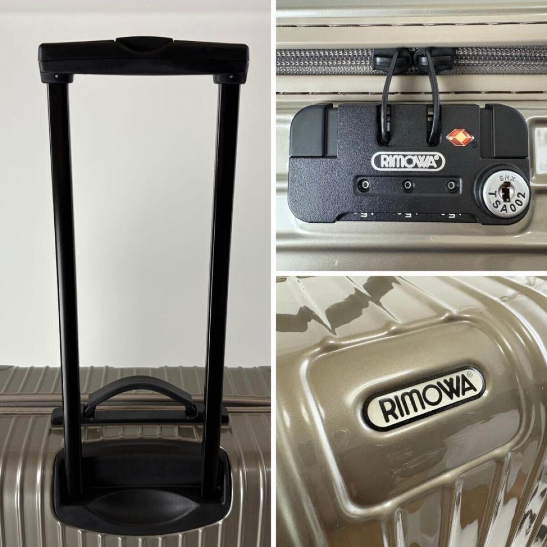 日本限定 極美品 リモワ サルサ ジャパン 104L 4輪 サンドゴールド