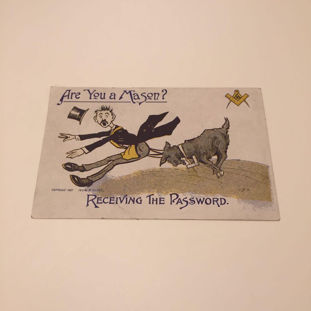 1907年 フリーメイソン フリーメーソン イルミナティ 手紙 ハガキ 都市伝説