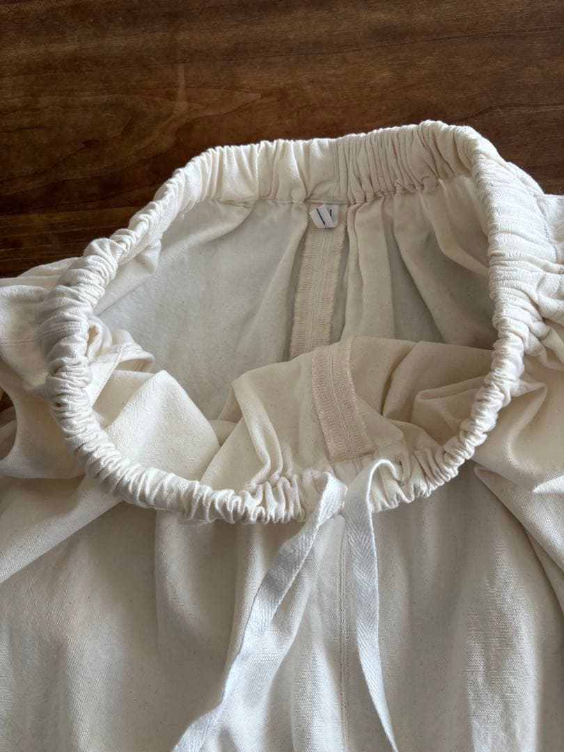 ゴーシュ コットンオックスワイドパンツ 8分丈キュロット