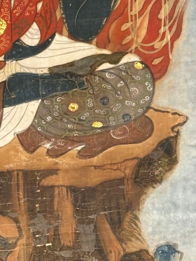 「不動明王像」江戸時代初期〜中期頃筆 1枚|真言宗 仏画 仏教美術和本浮仏像