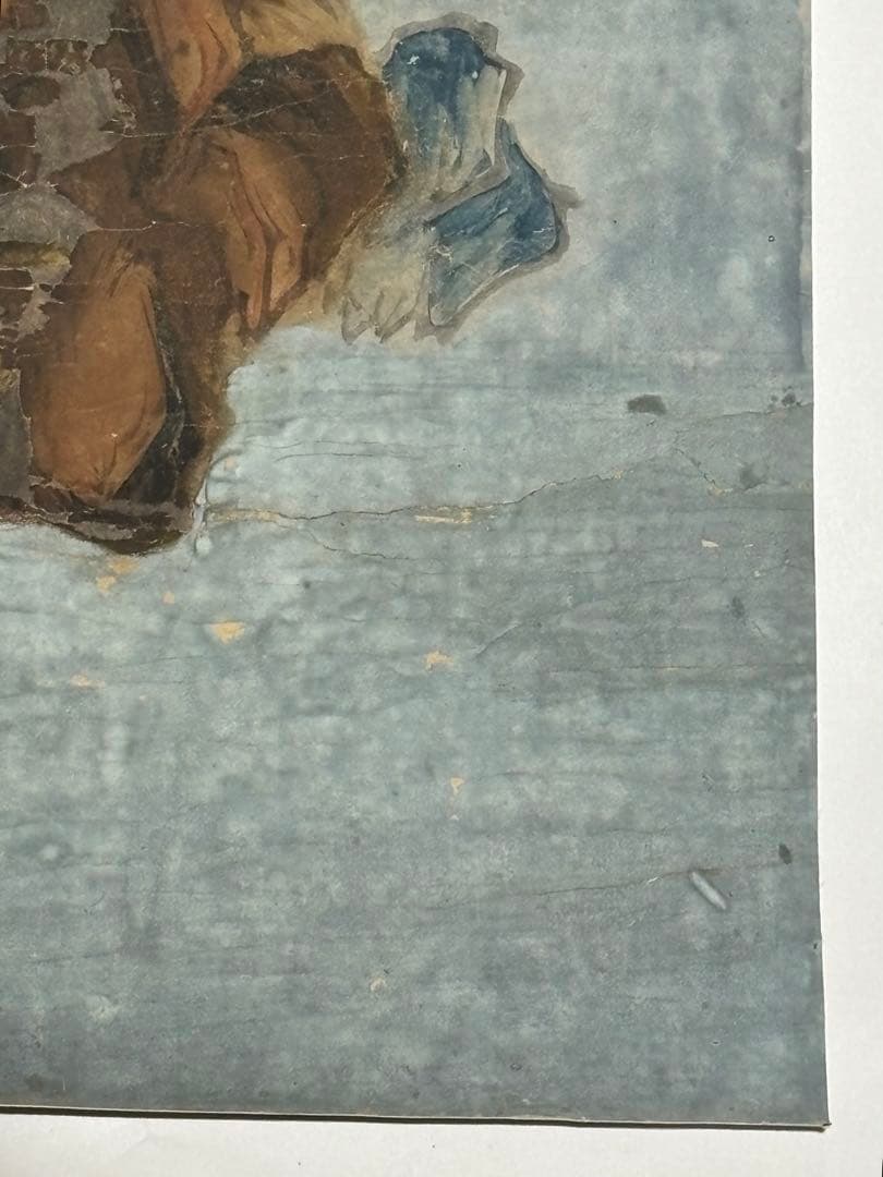 「不動明王像」江戸時代初期〜中期頃筆 1枚|真言宗 仏画 仏教美術和本浮仏像