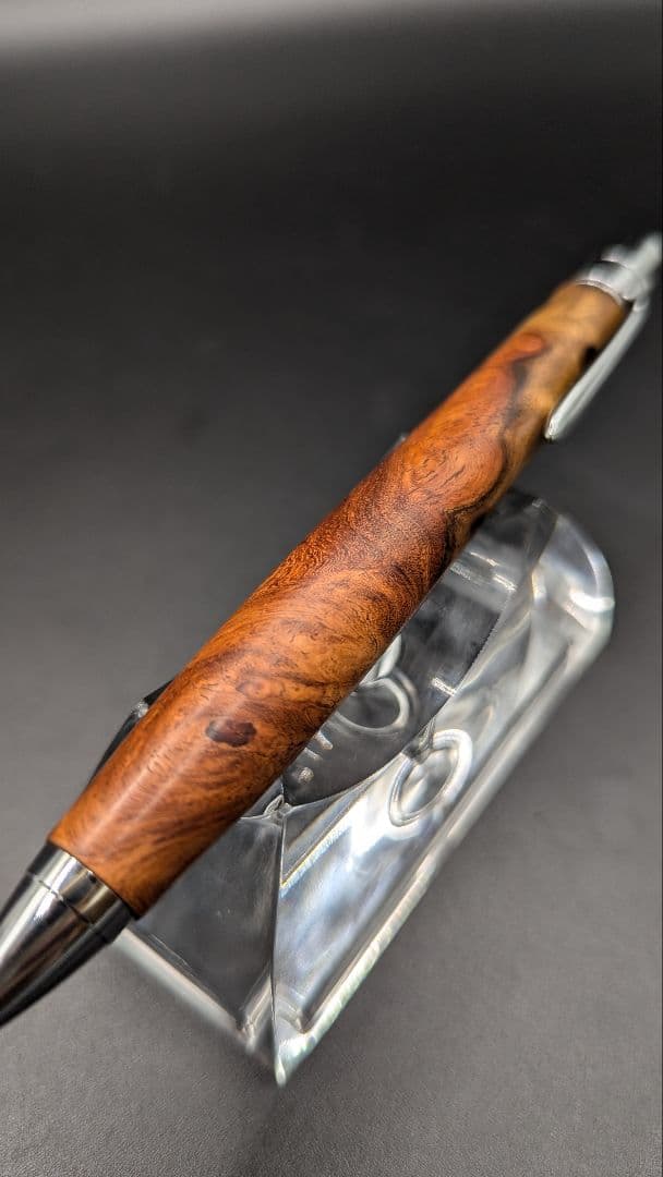 461ペン工房翌檜 極上 黄花梨 変わり杢 木軸シャーペン ボールペン 461