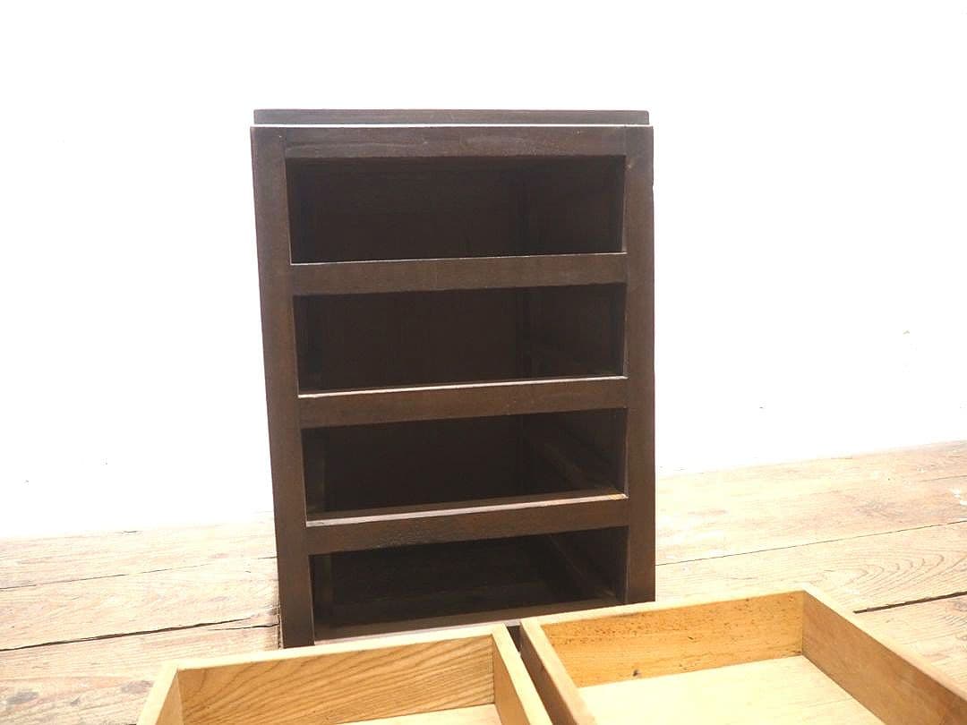 1317 ヴィンテージ レトロな小引き出し 収納棚 書類ケース 陳列台 古家具