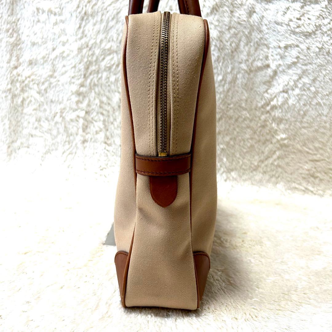 希少✨ポロラルフローレン　ビジネスバッグ サファリシリーズ コットンツイル　牛革