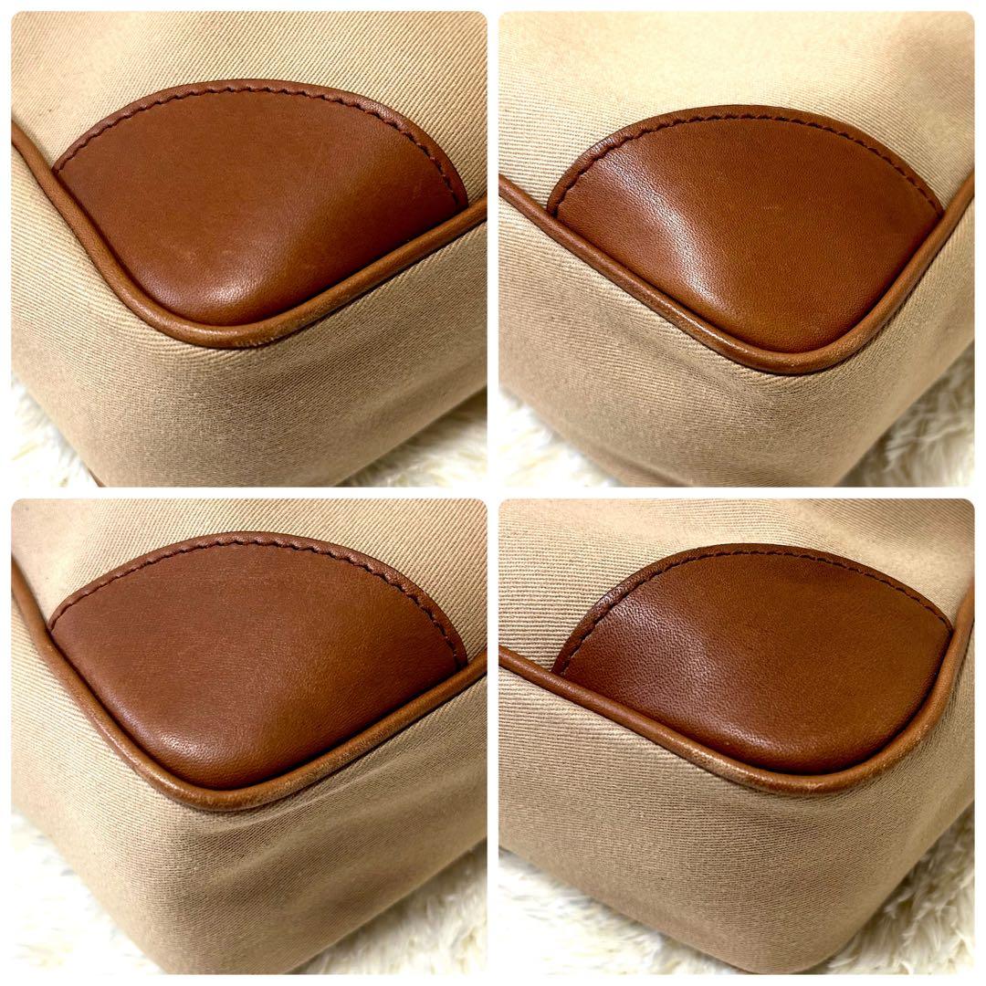 希少✨ポロラルフローレン　ビジネスバッグ サファリシリーズ コットンツイル　牛革