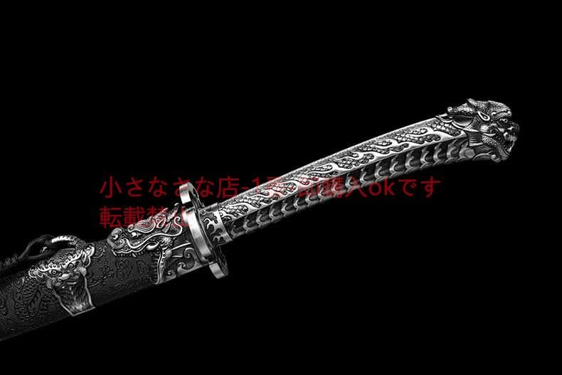 蛇口刺繍春刀-冷月  古兵器 武具 刀装具 日本刀 模造刀 居合刀