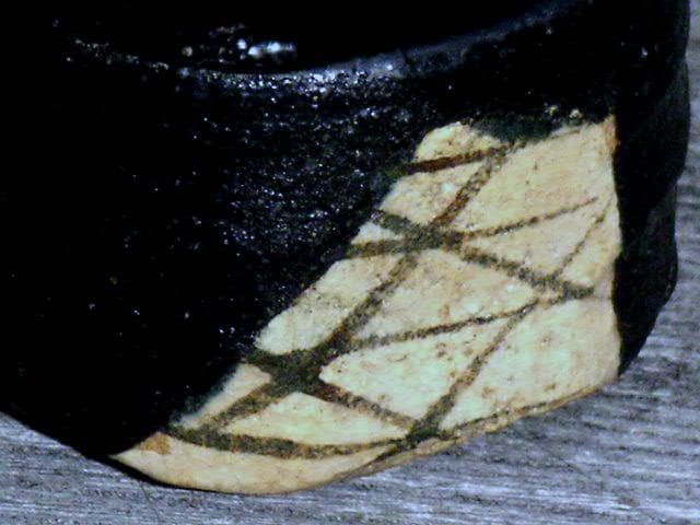 ♥極上　黒織部　ぐい呑み　四方桟 桐箱付き　骨董品