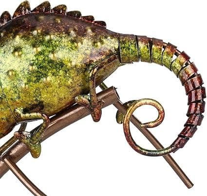 * カメレオン 彫刻 金属 飾り装飾 置物 鉄 動物 家具 野生 屋内 屋外