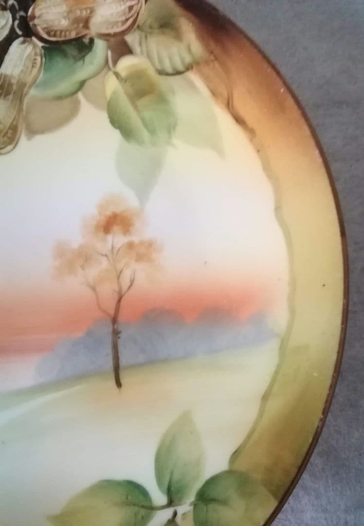 オールドノリタケ　ピーナッツ柄　M-nippon　飾り皿　里帰り美品　アールデコ