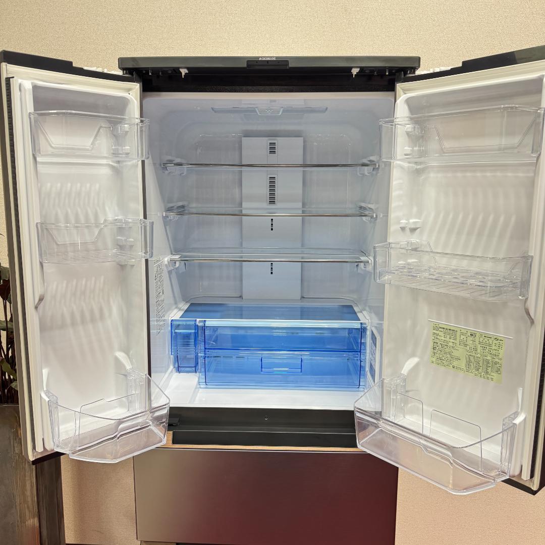 都内23区配送無料　美品シャープ6ドア冷蔵庫457L　2021年製　製氷有