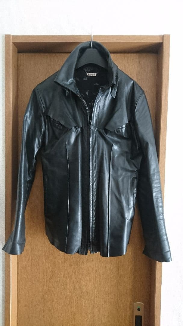 kiryuyrikキリュウキリュウアンゴラ＆レザーライダースジャケット