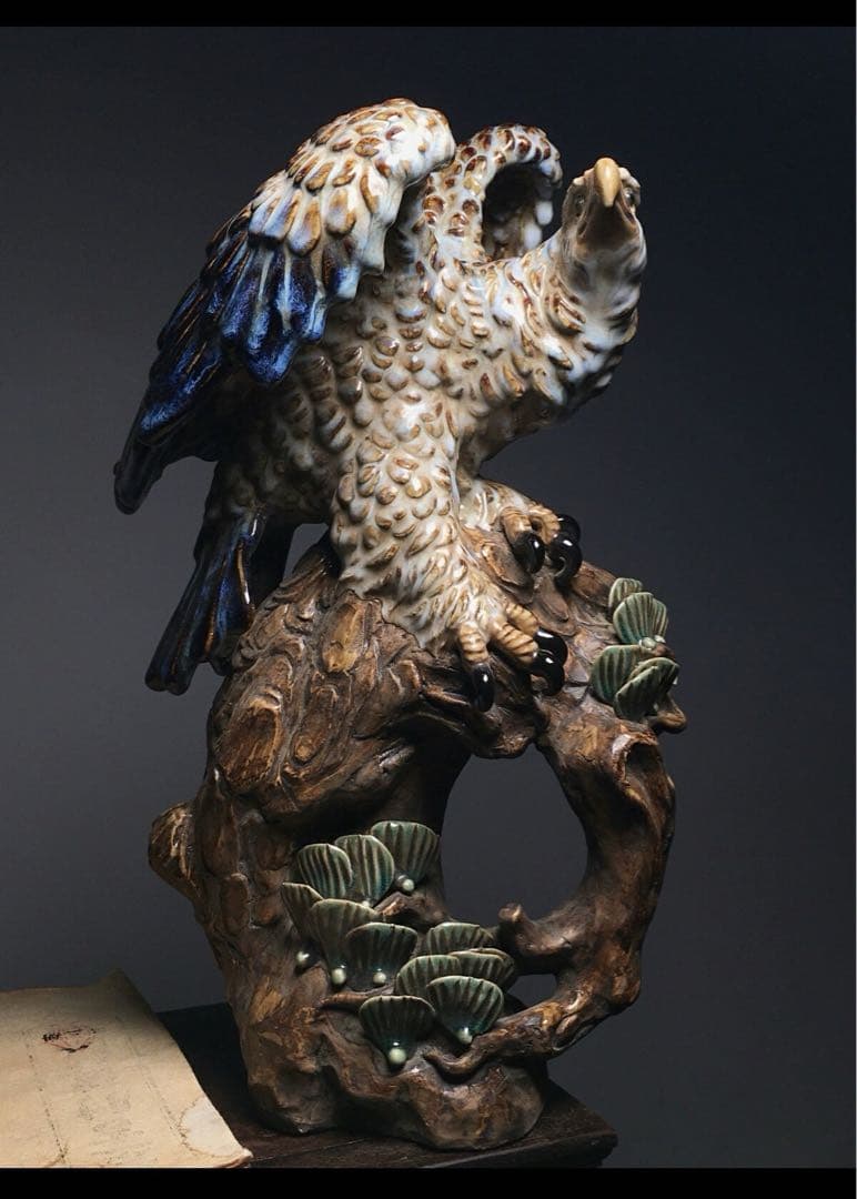 旧蔵　時代物　匠 最高峰　逸品　古陶器　鷹　インテリア　古美術　商売繁盛へ