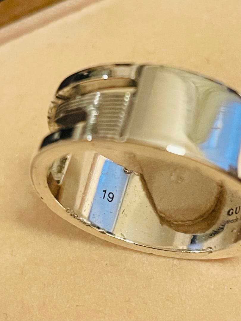 GUCCIリング 19号 カットリング カットアウト スターリングシルバー925