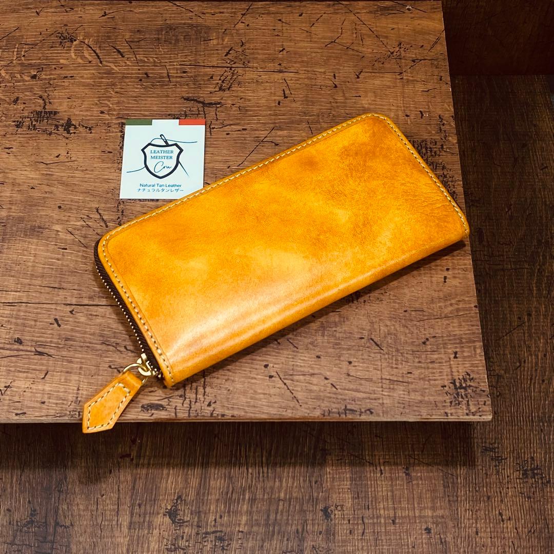 サドルレザー ラウンドファスナー メンズ財布 長財布 本革 YKK