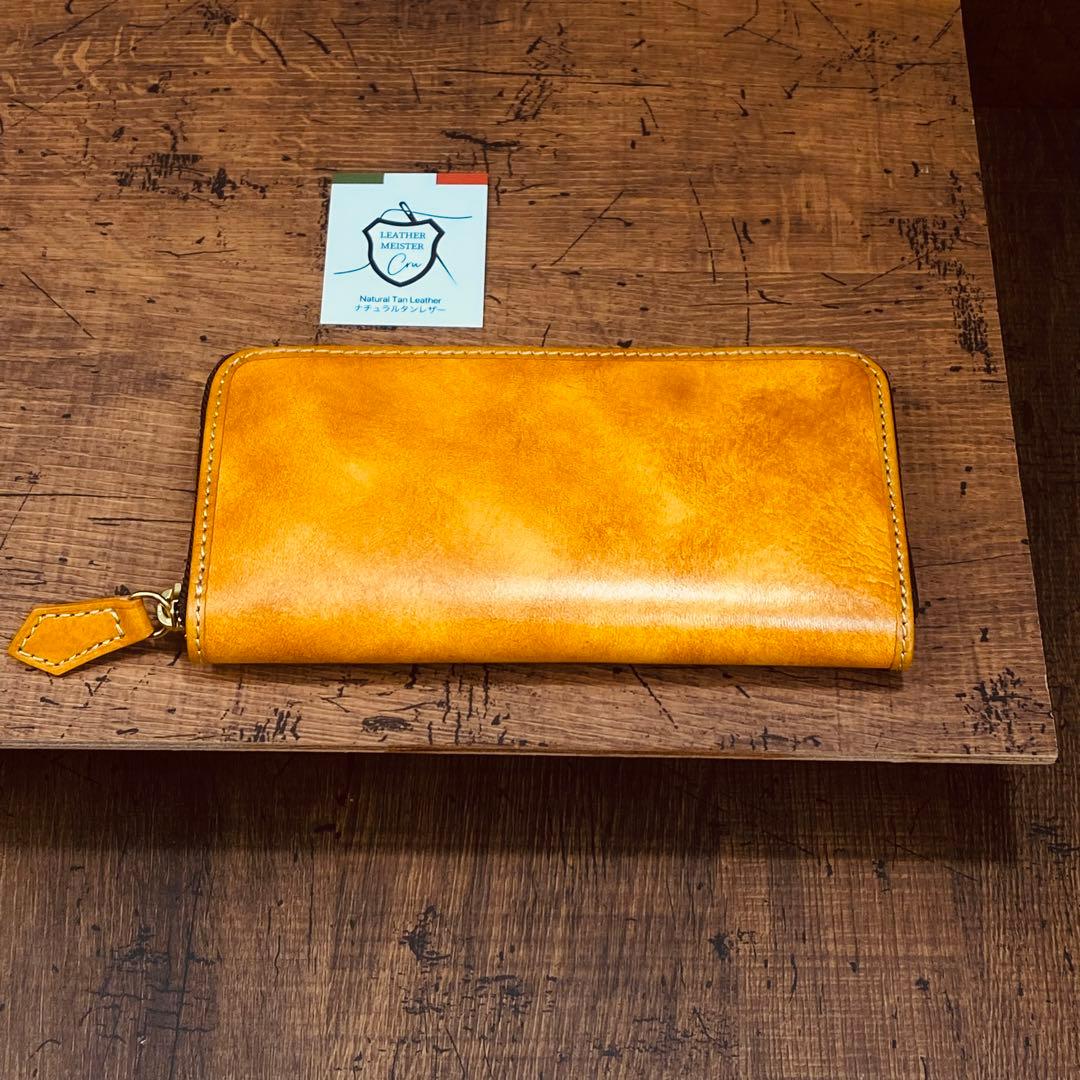 サドルレザー ラウンドファスナー メンズ財布 長財布 本革 YKK
