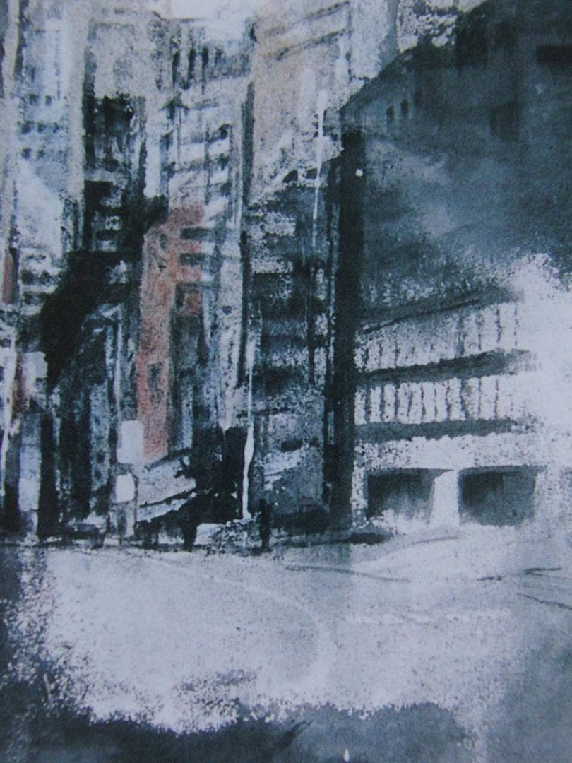 吉見公子、【景　04】、希少な額装用画集より、新品額装付