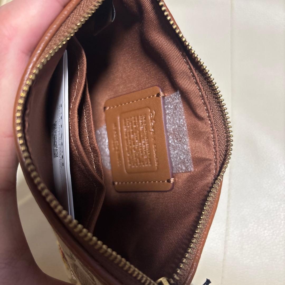 【新品・未使用】コーチ ディズニー コーナー ジップ リストレット ケース