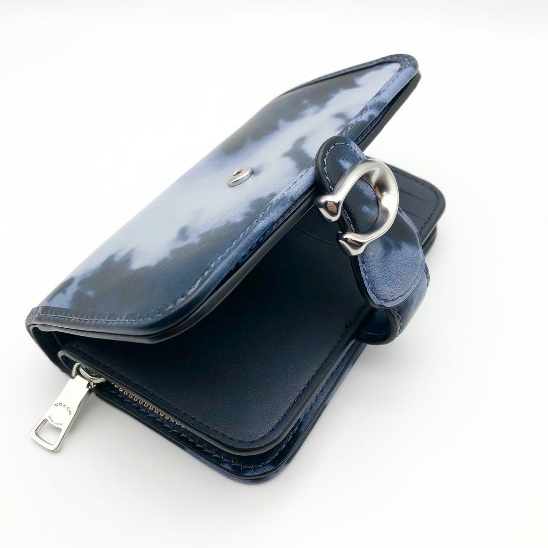 COACH ☆大人気☆ タビーミディアム ウォレット ミッドナイトネイビー