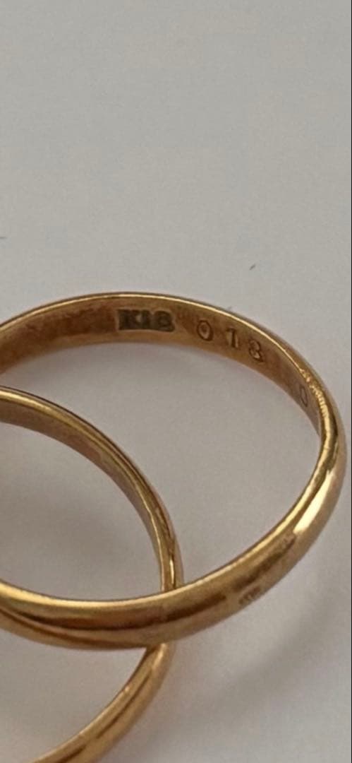 ピンキーリング　K18刻印あり　ルビー　リングダイヤ　サイズ5