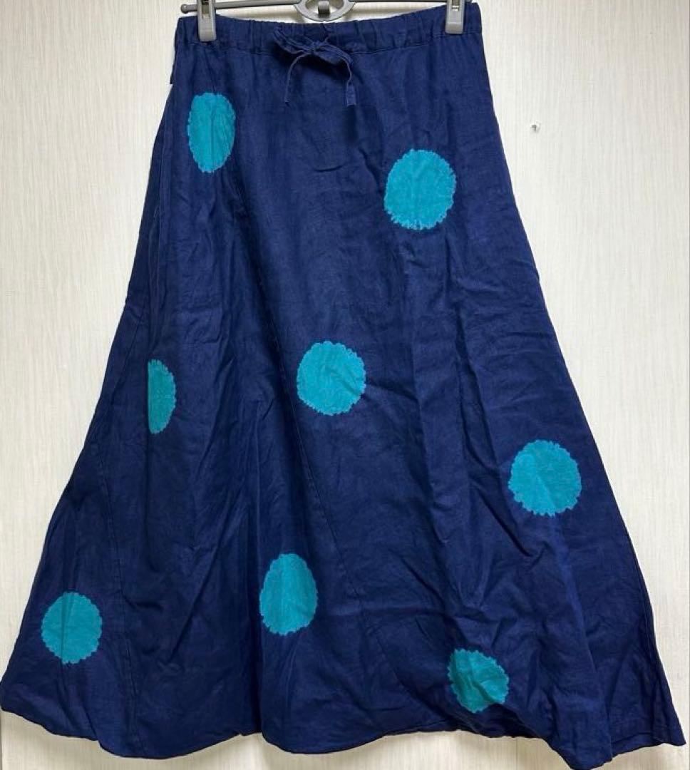 SOU・SOU 近清絞り　麻　富士/水玉大　Sサイズ