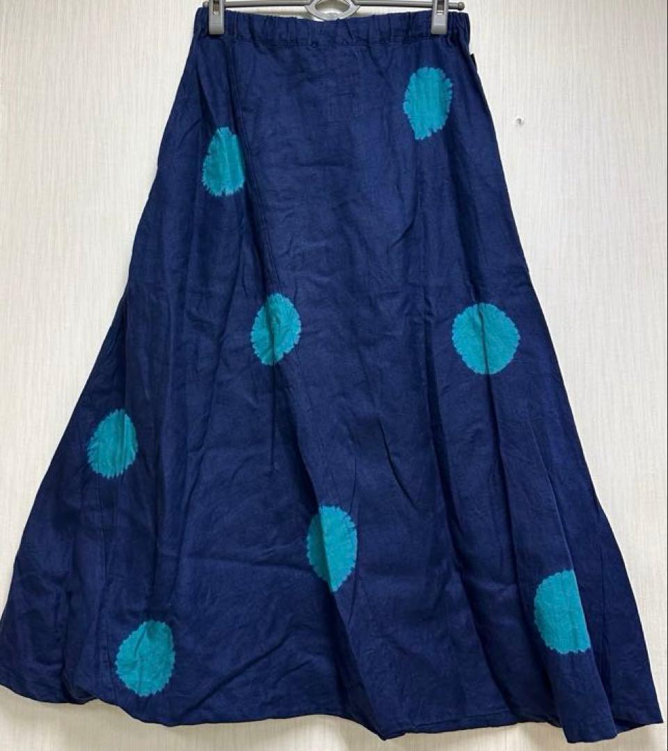 SOU・SOU 近清絞り　麻　富士/水玉大　Sサイズ