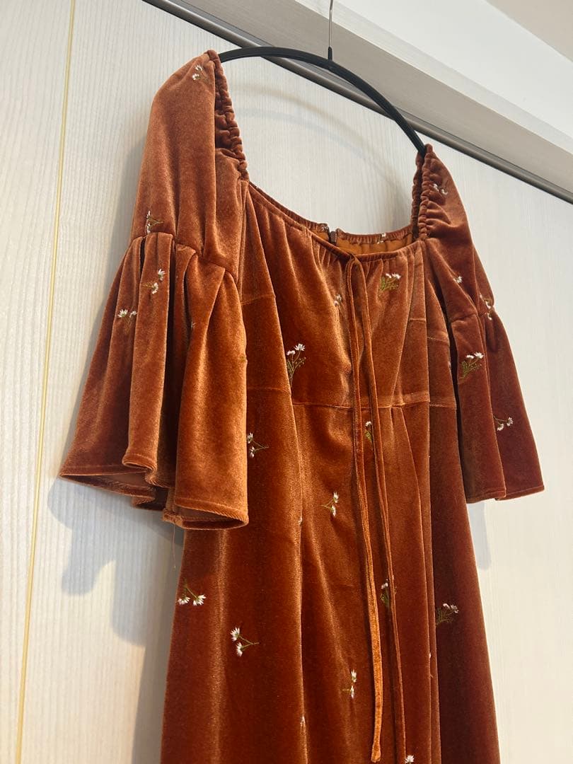 Kastaneオケージョンドレス ベルベットドレス キャメル サイズ1
