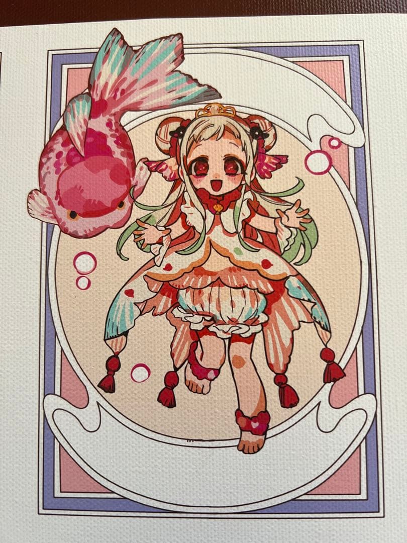 地縛少年花子くん　金魚A賞　直筆サイン入り　キャンバスアート