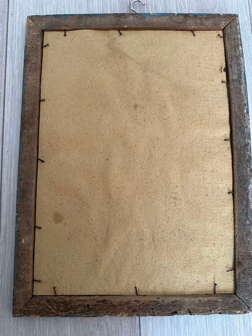 絵画 アンティーク ハンドメイド インド マディー シンブロックプリント