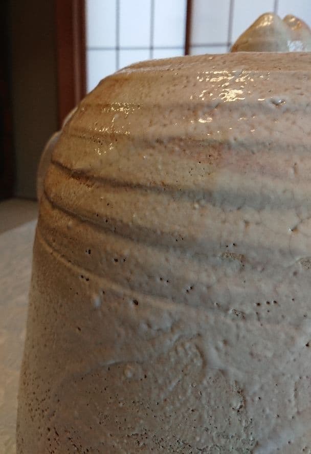 【特注品】志野焼 急須形置物 花瓶