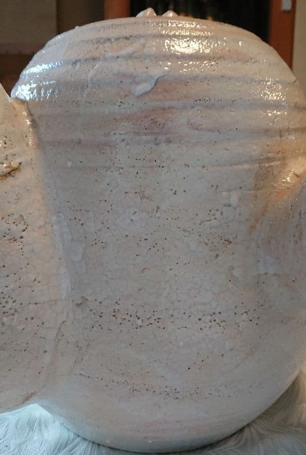 【特注品】志野焼 急須形置物 花瓶