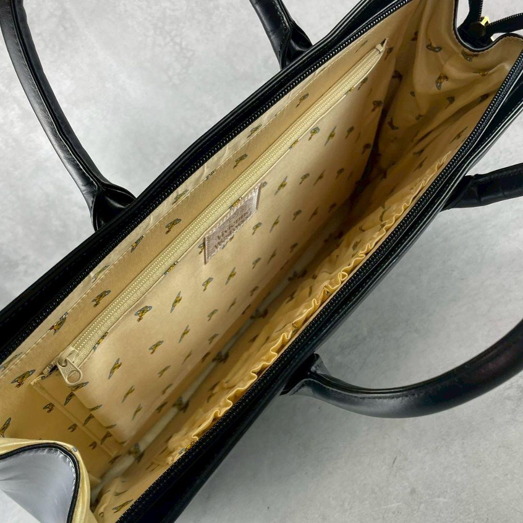 Vivian Westwood　ブラック　レザー　ビジネスバッグ　オーブ