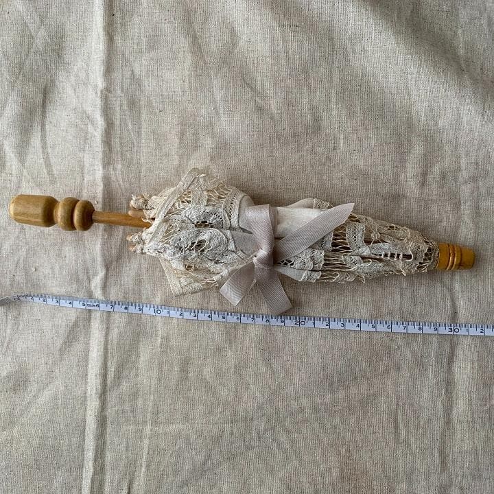 フランスアンティーク ドール用 日傘 バテンレース 人形用 Doll パラソル