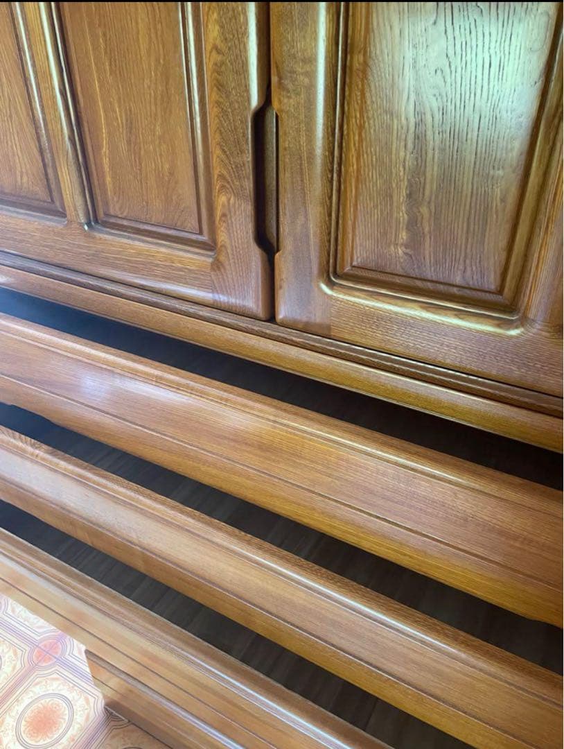 着物収納棚4段 着物箪笥 婚礼箪笥 和ダンス 大川家具 レトロ 木目調