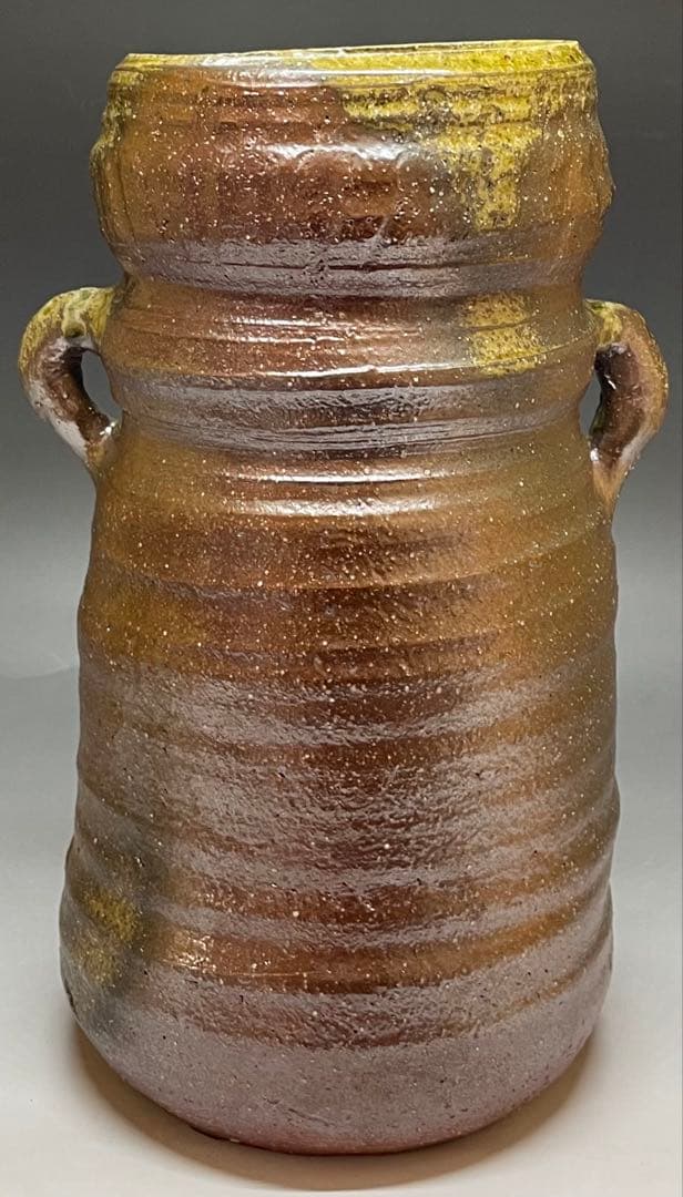 北大路魯山人　伊賀焼　伊賀釉　花入　共箱　i1191