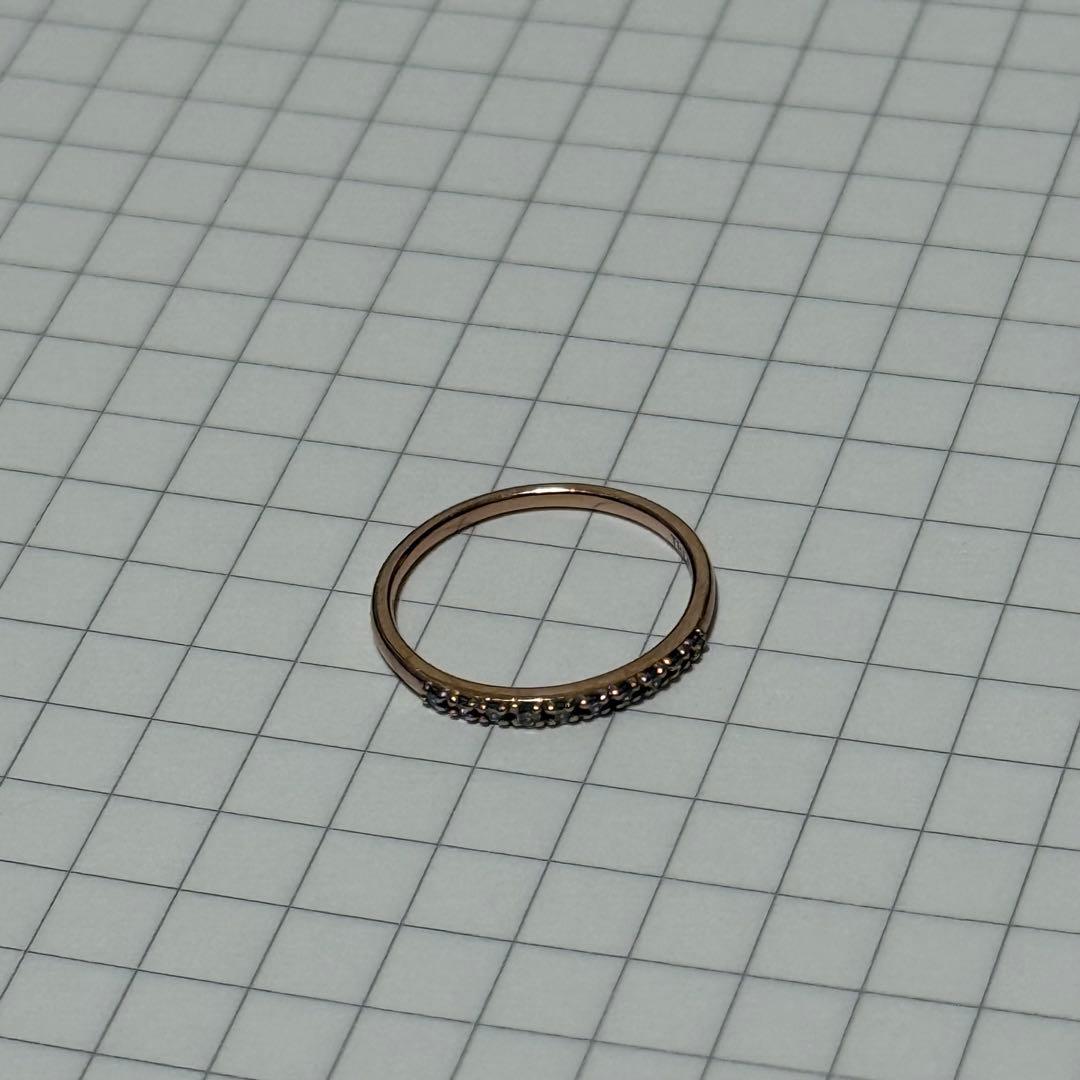 ピンキーリング　K10 PG ピンクゴールド　ハーフエタ　3号