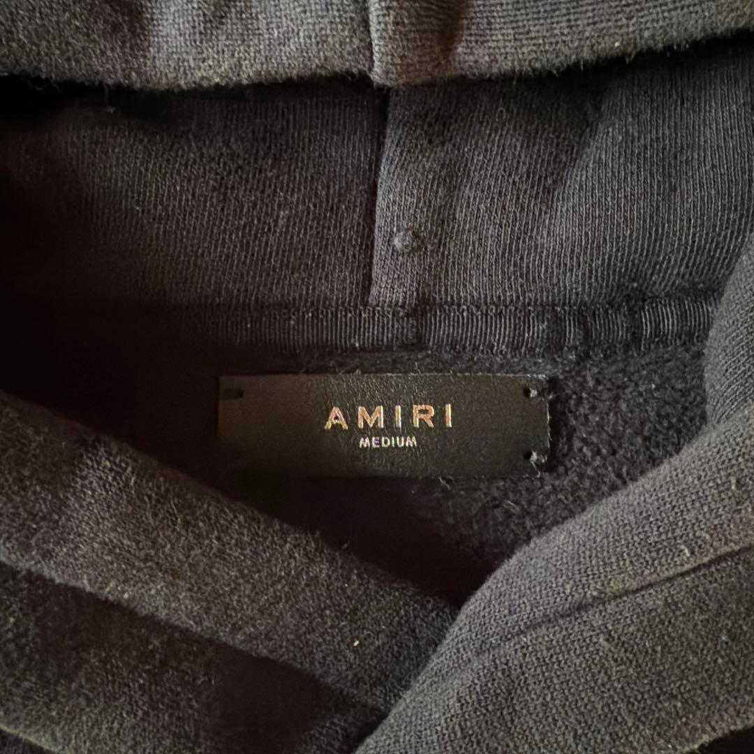 AMIRI BONES STACKED HOODIE ブラック　レッド