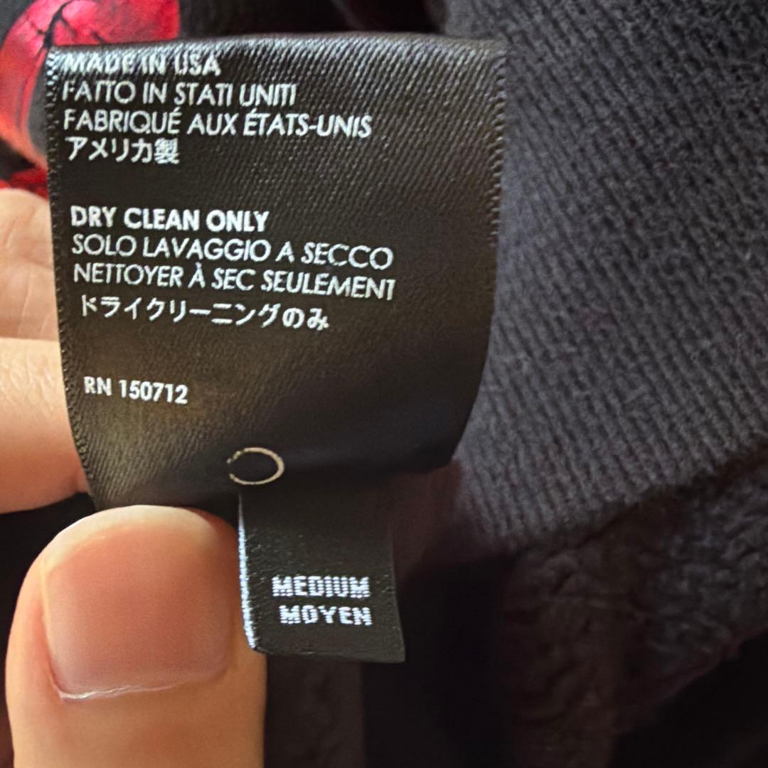 AMIRI BONES STACKED HOODIE ブラック　レッド