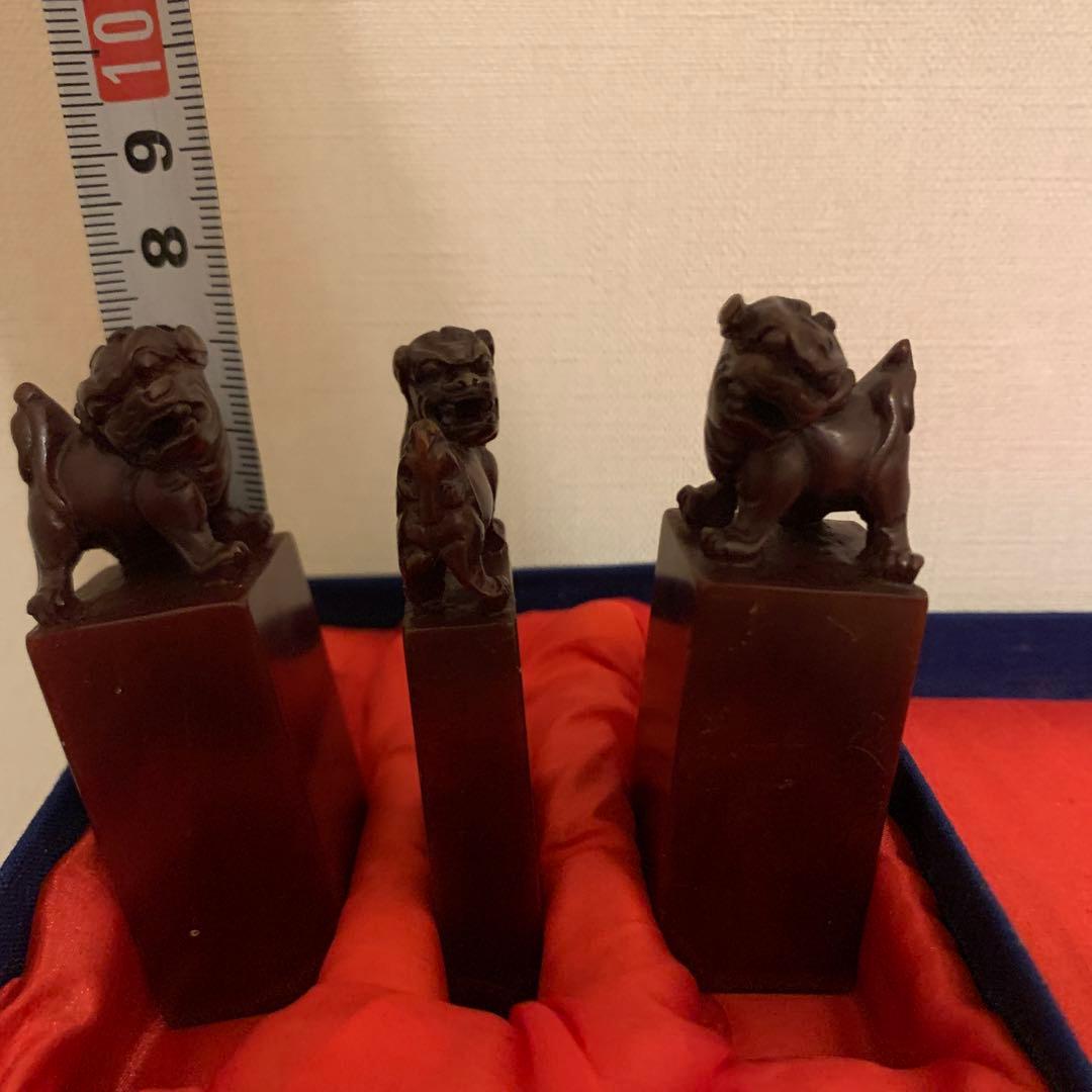 印材　獅子　アンティーク