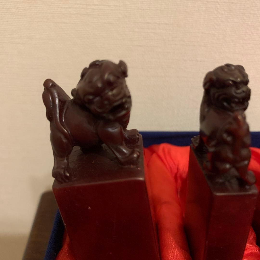 印材　獅子　アンティーク