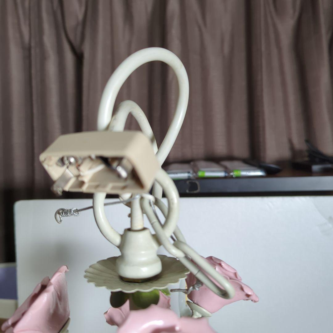 レトロ商品）ピンクローズトール シャンデリア