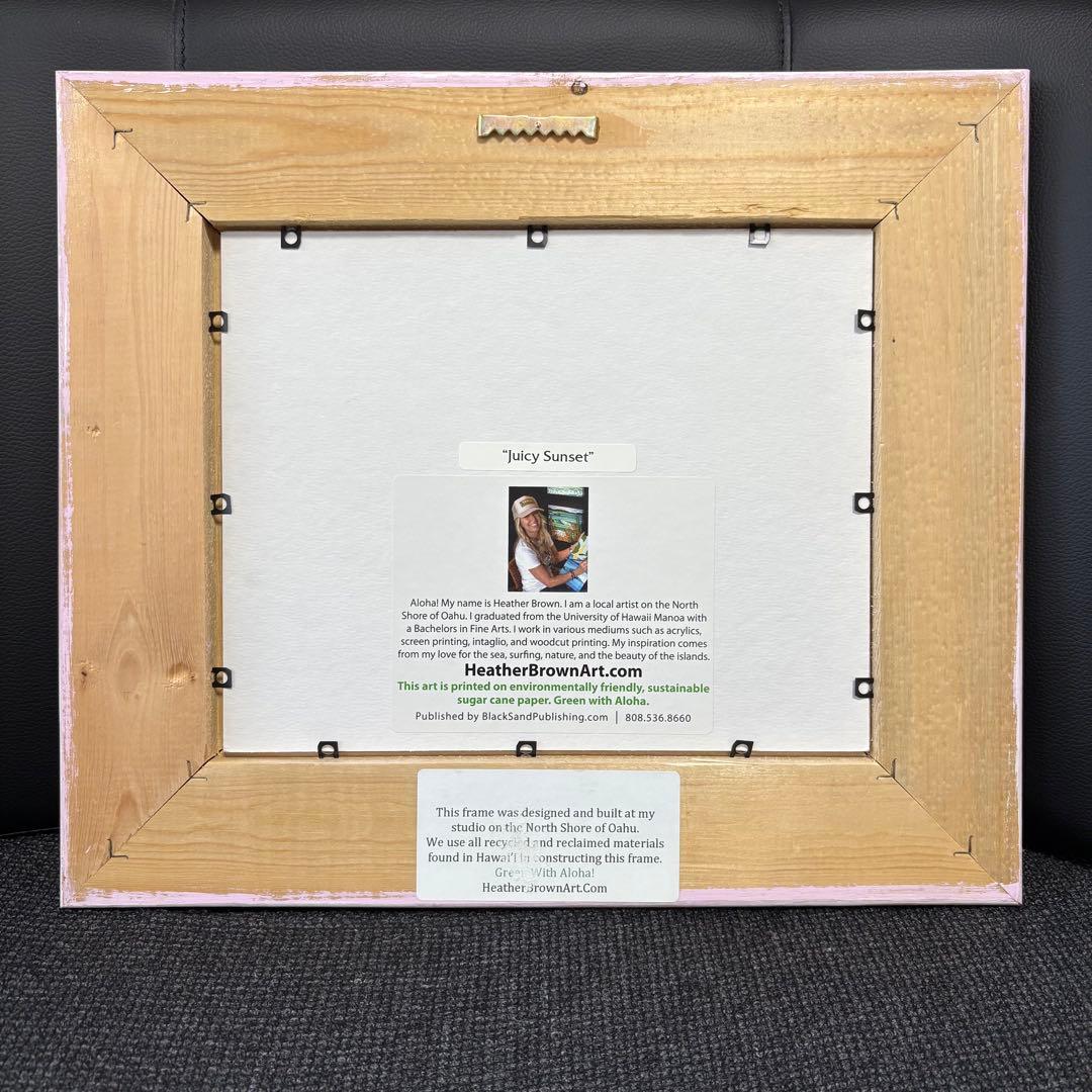 ヘザーブラウン サイン入り 純正額付 レインボーピンクHeather Brown