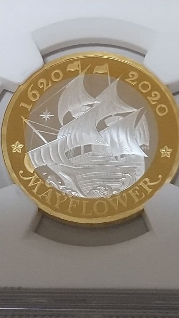 最高鑑定❭2020年 メイフラワー号出航400周年銀貨 PF70UCFR