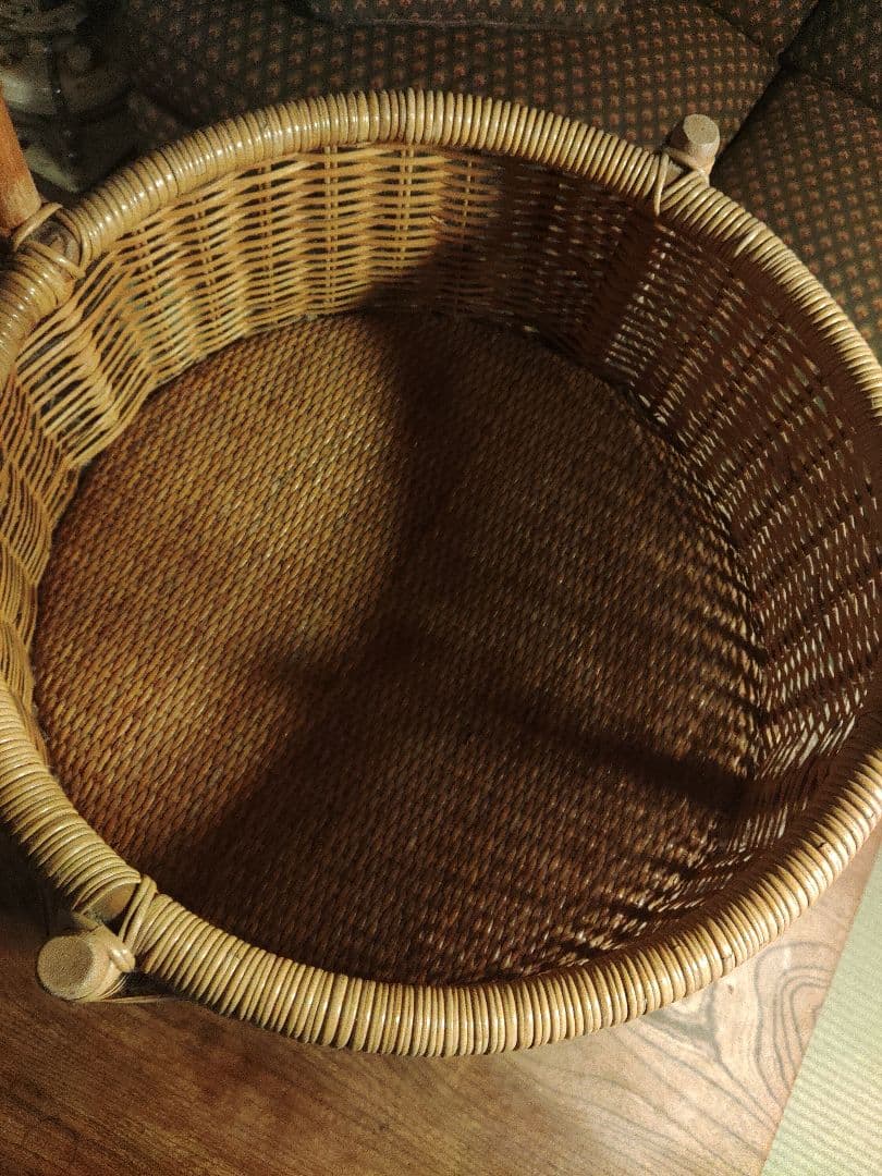 希少　ラタン　藤　ラック　キャビネット　カゴ　二段　アンティーク　ヴィンテージ