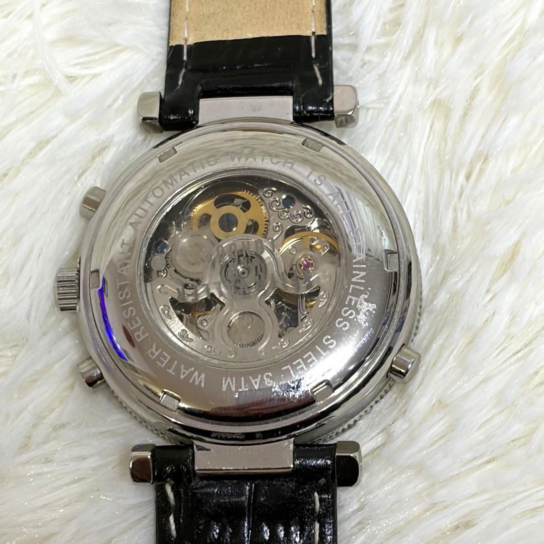 キースバリー スケルトン 自動巻き オートマチック トリプルカレンダー 裏スケ