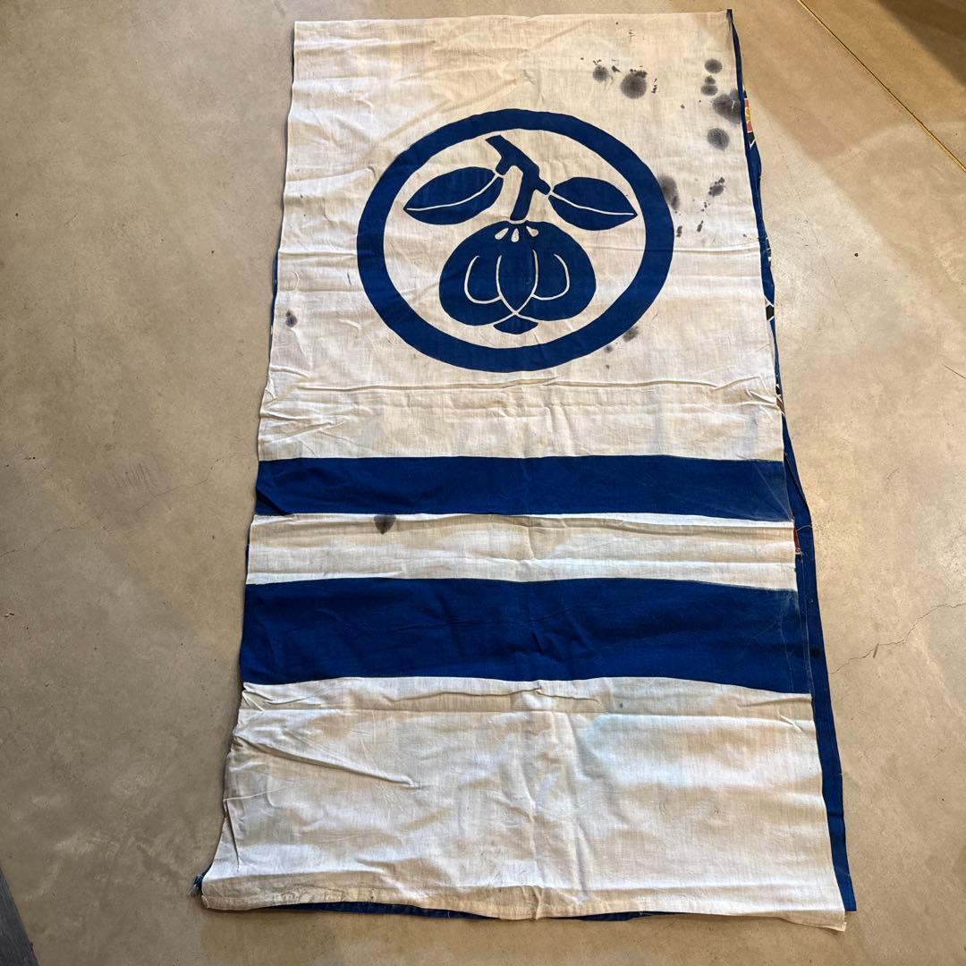 アンティーク】日本の武者絵のぼり／武者幟（昭和初期・手描き・端午の